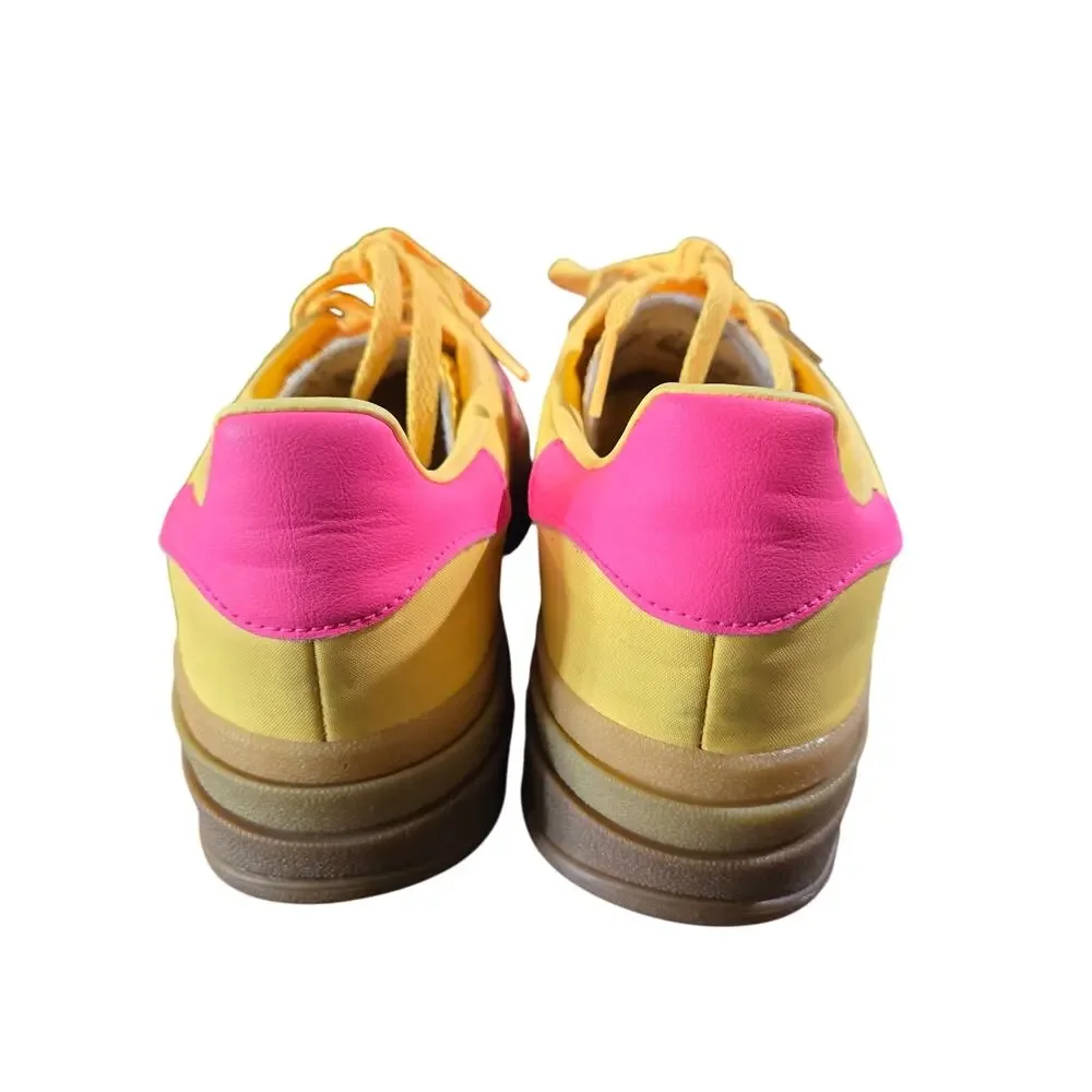 Adidas Gazelle Bold sneakers in the "Spark Yellow/Lucid Pink" size 6.5 - Picture 5 of 11